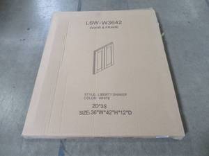 lot 215 image: Liberty Shaker Cabinet Door and Frame, 36 X 42 X 12 in White LSW-W3642.