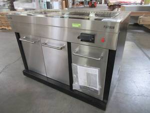 lot 108 image: Char-Broil Modular Outdoor Kitchen Medallion Modular Sink and Cooler 463246418 - Missing Cutting Board Insert (Fits over sink) and Faucet.