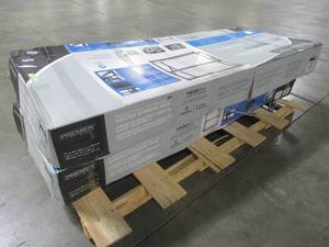 lot 109 image: 2 Edsal 72 in. H x 77 in. W x 24 in. D 3-Wire Shelf Steel Storage Racks in Black 7224PRBWWD3 - Missing Some Parts.