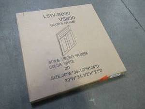 lot 221 image: Liberty Shaker Cabinet Door and Frame, 30 X 34 12 X 24 in White LSW-SB30 VSB30.