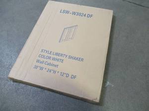 lot 223 image: Liberty Shaker Cabinet Door and Frame, 30 X 24 X 12 in White LSW-W3024 DF.