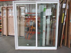 lot 614 image: Reliabilt Series 312 White Vinyl Sliding Patio Door, Approximately 70 34 X 79 12 X 3 12