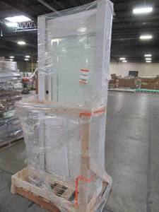 lot 310 image: Feather River Doors Approximately 37 12 X 81 X 4 916 Full Lite Frosted Glass Design