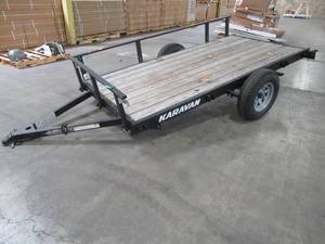 lot 119 image: Karavan 2237 lb. Payload Capacity Trailer, KHD-2990-60-10-LR - Missing Side Rail, Back GateRamp and Brake Lights.