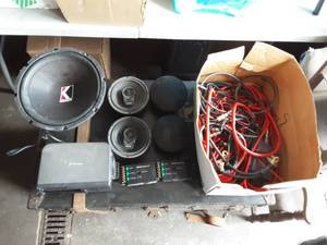 lot 54 image: Sub, Speakers & Assorted Wiring