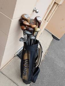 lot 57 image: Assorted Golf Clubs & Bag