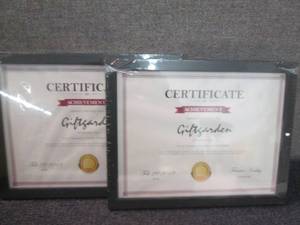 lot 193 image: 2 -8.5x11 Certificate Frames...