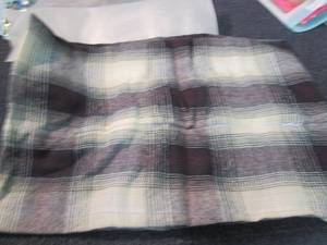lot 229 image: 2 Plaid Infinity Scarves with Pocke...