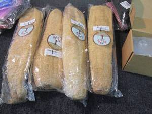 lot 389 image: 4 Whole Loofahs, Adhesive Hooks...