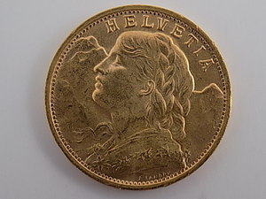 1935 Gold Coin Swiss Coin