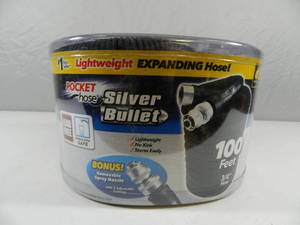 New 100 Foot Pocket Hose Silver Bullet