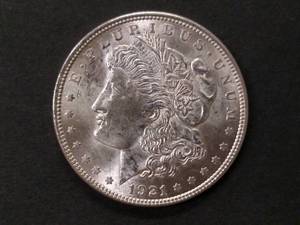 1921 High Grade Morgan Silver Dolla...