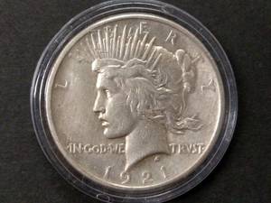 1921 Peace High Relief Silver Dolla...