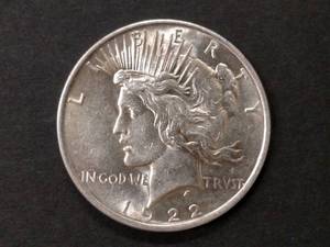 1922 Peace Silver Dollar...