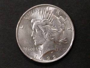 1922 Peace Silver Dollar...