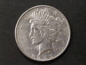 1922 D Peace Silver Dollar...