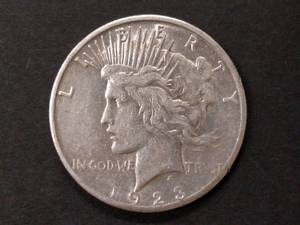 1923 S Peace Silver Dollar...