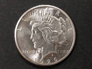 1926 High Grade Peace Silver Dollar...
