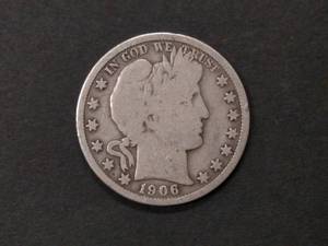 1906 Barber Silver Half Dollar...