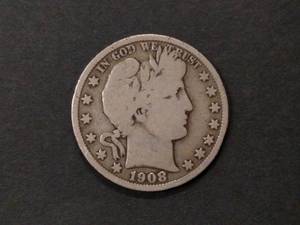 1908 D Barber Silver Half Dollar...
