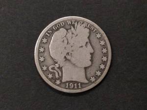 1911 Barber Silver Half Dollar...