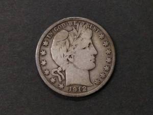 1912 Barber Silver Half Dollar...