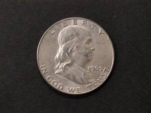 1963 D Franklin Silver Half Dollar...