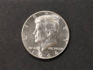 1964 D AU Kennedy Silver Half Dolla...
