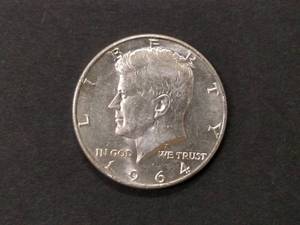 1964 D AU Kennedy Silver Half Dolla...