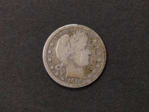 1914 Barber Silver Quarter...