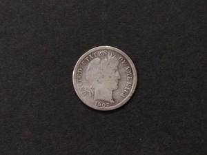 1907 O Barber Silver Dime...