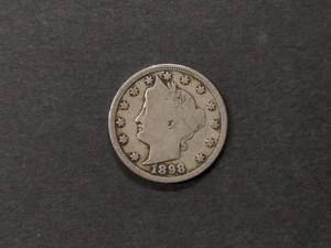 1898 V Nickel...