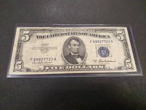 1953 A Five Dollar Silver Certifica...