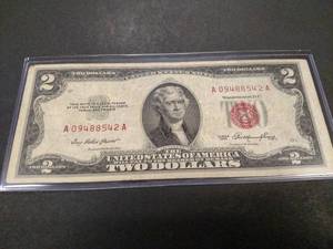 1953 Two Dollar Red Seal United Sta...