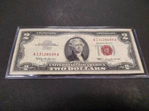 1963 Two Dollar Red Seal United Sta...