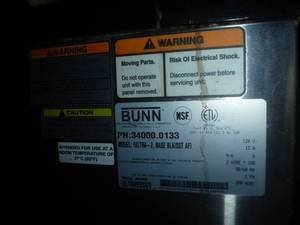 BUNN  Slush Machine NFS