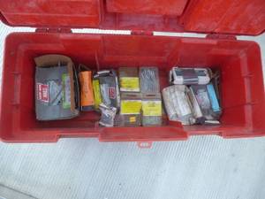 Orange Tool Box & Fasteners