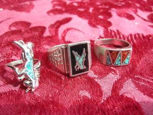 3 Rings with Turquoise