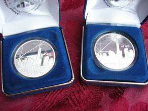 Pair 2004 Freedom Tower - One Dollar Collector Coins