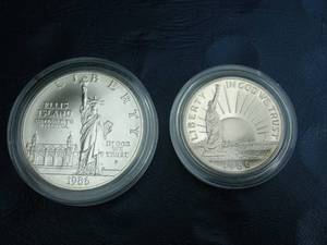1986 Liberty Silver Dollar - 12 Dollar Set