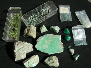 Variety Green Mineral Specimens