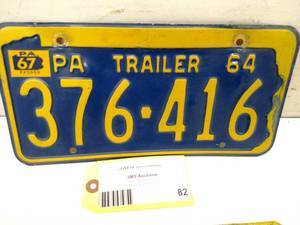 lot 82 image: Pennsylvania License Plate...