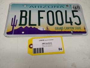 lot 84 image: Arizona License Plate...