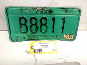 lot 94 image: Wisconsin License Plate...