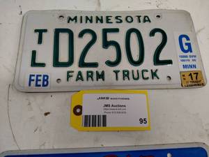 lot 95 image: Minnesota License Plate...