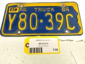 lot 119 image: Pennsylvania License Plate...