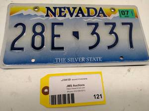 lot 121 image: Nevada License Plate...