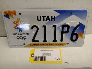 lot 126 image: Utah License Plate...
