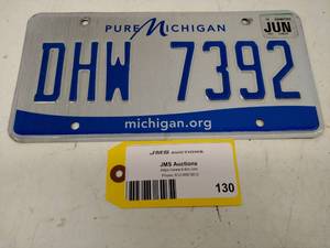 lot 130 image: Michigan License Plate...