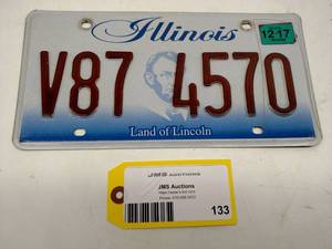 lot 133 image: Illinois License Plate...
